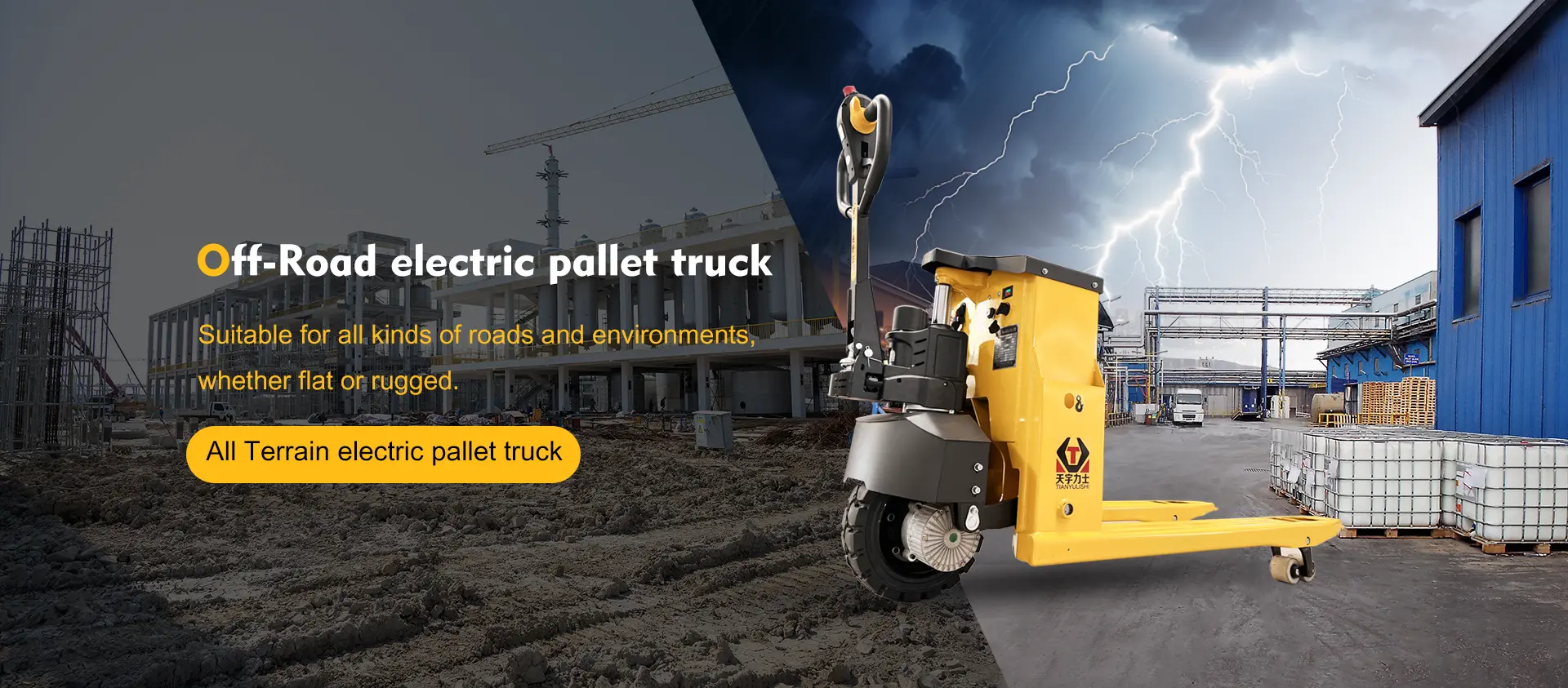 Cina camion da pallet elettrico fuoristrada