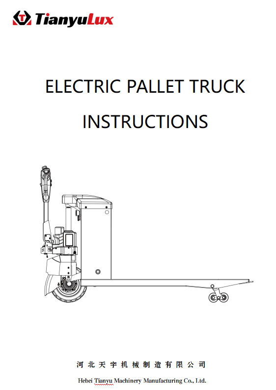 Istruzioni per il camion di pallet elettrico